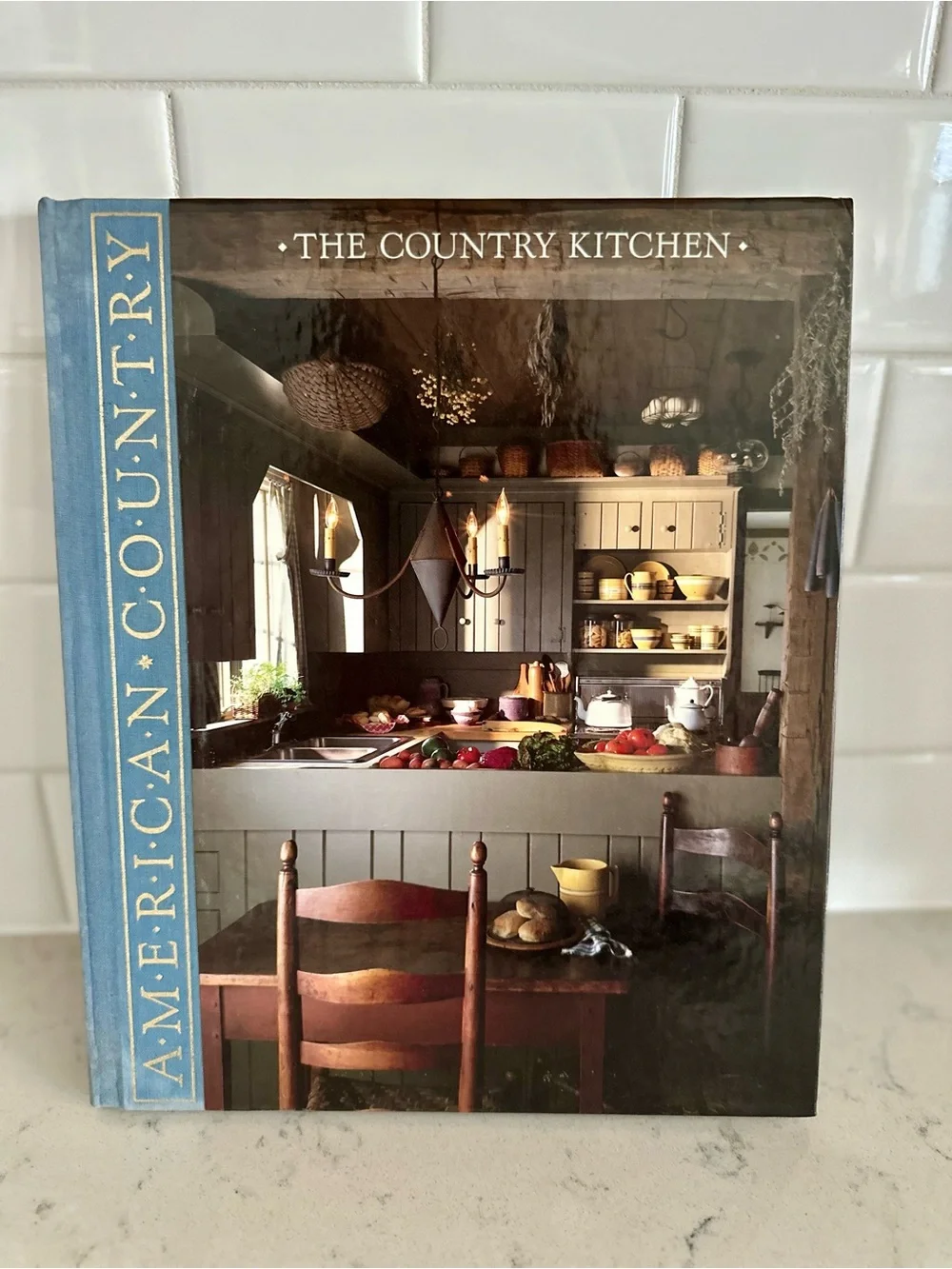 American Country The Country Kitchen Hardback Coffee Table Book- Blue Cover